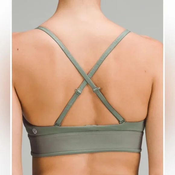Lululemon License to Train Triangle Bra in the color Grey Eucalyptus. - Picture 4 of 10